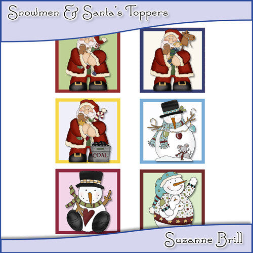 Snowmen & Santas Toppers - The Printable Craft Shop