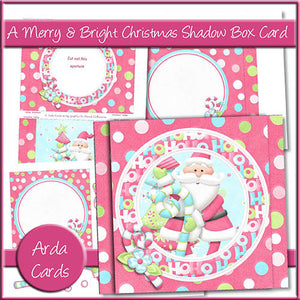 A Merry & Bright Christmas Shadow Box Card - The Printable Craft Shop