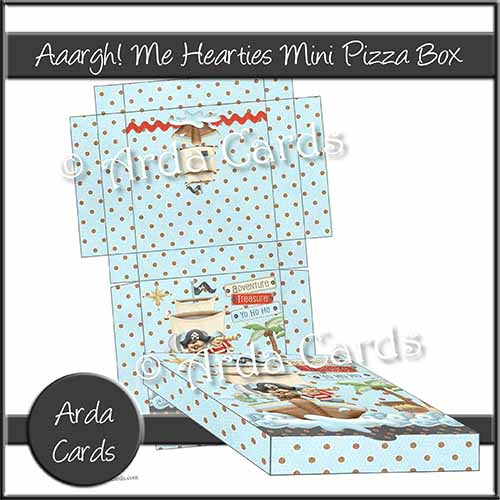 Aaargh Me Hearties Mini Pizza Box Printable