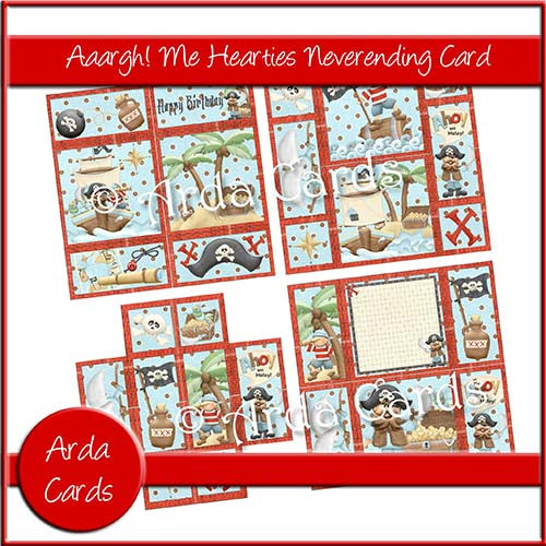 Aaargh Me Hearties Neverending Card Printable