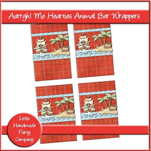 Aarrgh! Me Hearties Animal Bar Wrapper - The Printable Craft Shop