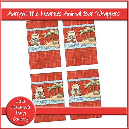 Aarrgh! Me Hearties Animal Bar Wrapper - The Printable Craft Shop