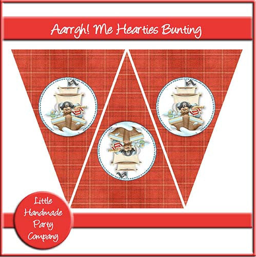 Aarrgh! Me Hearties Bunting - The Printable Craft Shop
