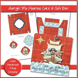 Aarrgh! Me Hearties Birthday Card & Gift Box - The Printable Craft Shop