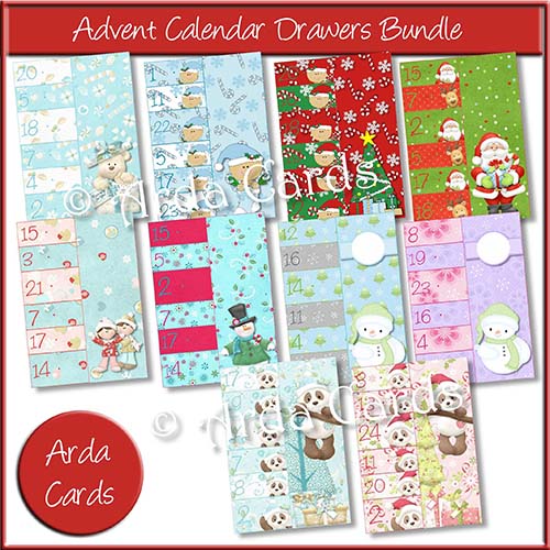 Advent Calendar Drawers Bundle Printable
