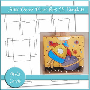 After Dinner Mints Box And Wrappers CU Template - The Printable Craft Shop
