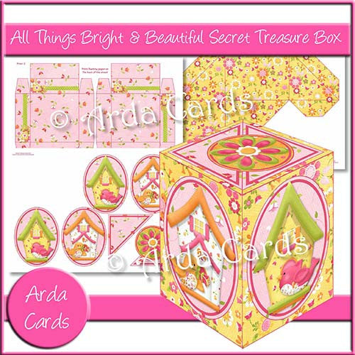 All Things Bright & Beautiful Secret Treasure Box - The Printable Craft Shop