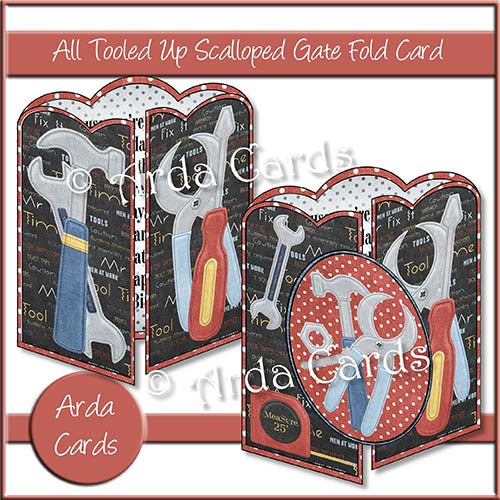 All Tooled Up Scalloped Gatefold Card Making Kit - The Printable Craft Shop
