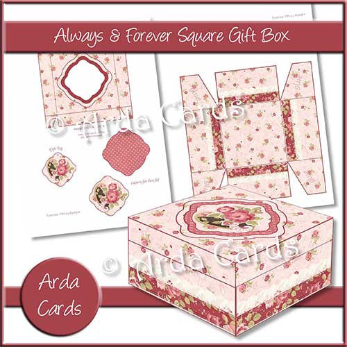 Always & Forever Square Printable Gift Box - The Printable Craft Shop