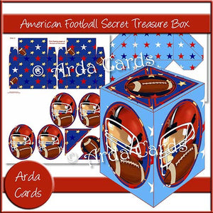 American Football Secret Treasure Box - The Printable Craft Shop