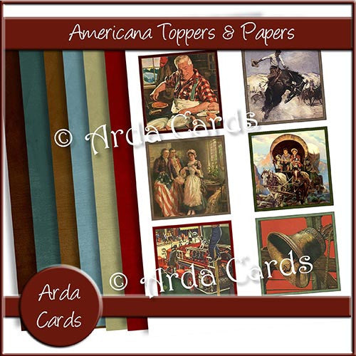 Americana Toppers & Papers - The Printable Craft Shop