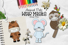 Load image into Gallery viewer, Animal Pals Wear Masks CU Clipart