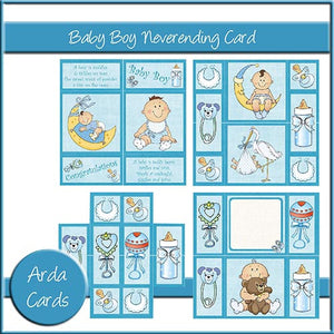 Baby Boy Neverending Card - The Printable Craft Shop