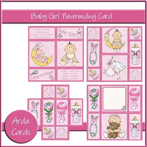 Baby Girl Neverending Card - The Printable Craft Shop