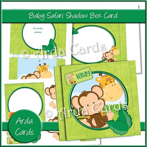 Baby Safari Shadow Box Card - The Printable Craft Shop