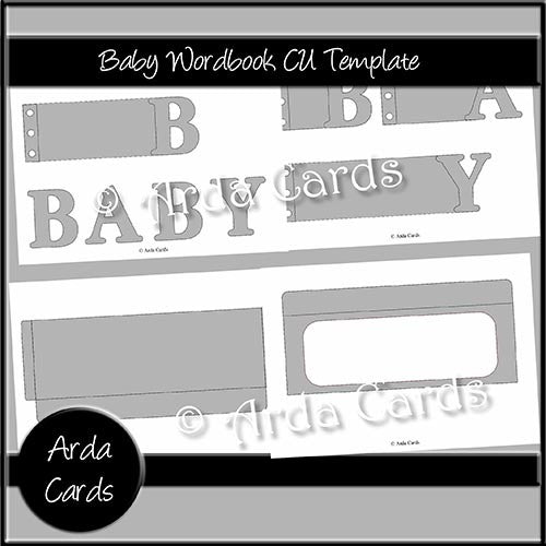Baby Wordbook CU Template - The Printable Craft Shop
