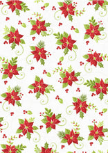 Load image into Gallery viewer, printable poinsettia background craft paper