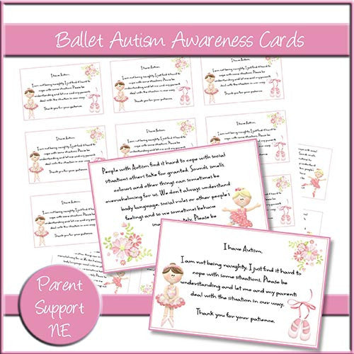 Ballet Autism Awareness Cards - The Printable Craft Shop