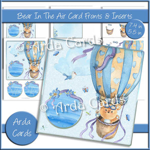 Bear In The Air 7.4in & 5.5in Card Fronts & Inserts