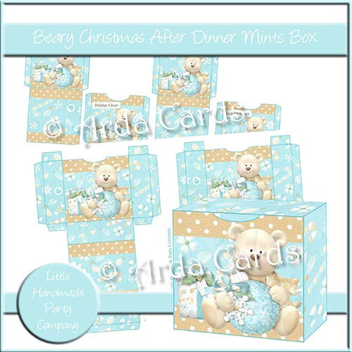 Beary Christmas After Dinner Mints Boxes - The Printable Craft Shop