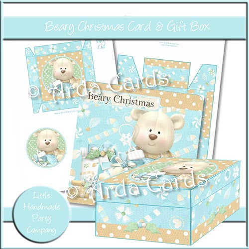 Beary Christmas Card & Gift Box - The Printable Craft Shop