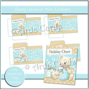 Beary Christmas Mini Envelopes - The Printable Craft Shop