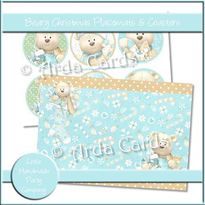 Beary Christmas Placemats & Coasters - The Printable Craft Shop