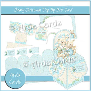 Beary Christmas Pop Up Box Card - The Printable Craft Shop