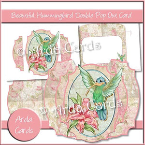 Beautiful Hummingbird Double Pop Out Card - The Printable Craft Shop