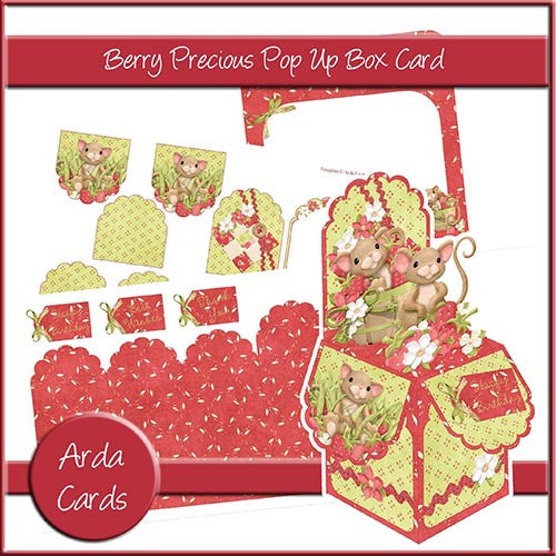 Berry Precious Pop Up Box Card - The Printable Craft Shop