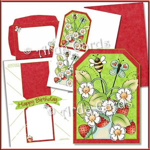 Berry Birthday Printable Pop Out Banner Card - The Printable Craft Shop