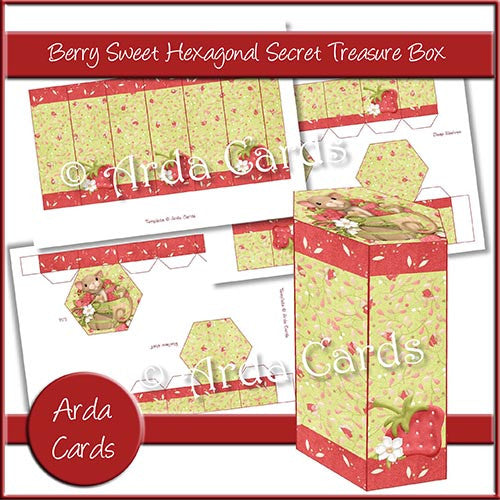 Berry Sweet Hexagonal Secret Treasure Box - The Printable Craft Shop