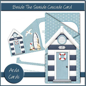 Beside The Seaside Cascade Card - The Printable Craft Shop