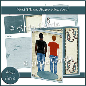 Best Mates Asymmetric Card
