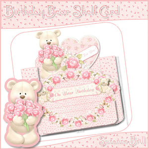 Birthday Bear Shelf Card - The Printable Craft Shop