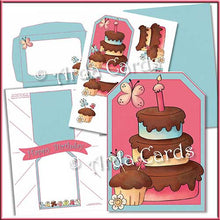 Load image into Gallery viewer, Birthday Cake Printable Pop Out Banner Card - The Printable Craft Shop