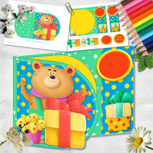 Birthday Bear D Flap Card