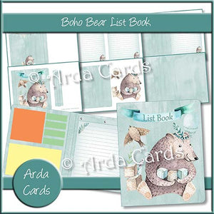 Boho Bear List Book
