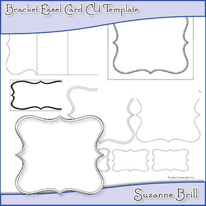 Bracket Easel Card CU Template - The Printable Craft Shop