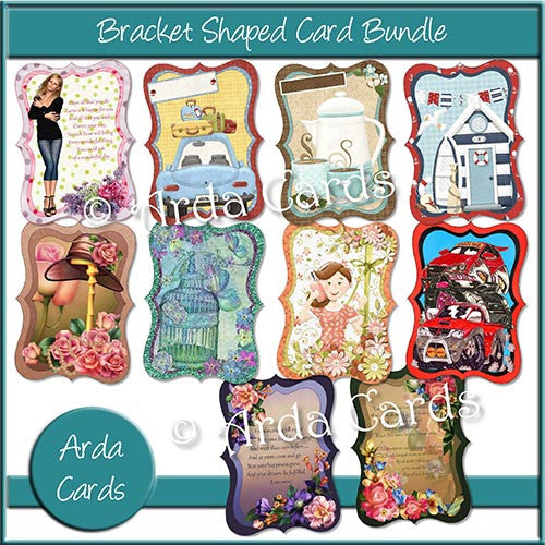 Bracket Shaped Card Bundle - The Printable Craft Shop