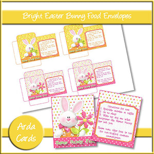 Easter Bunny Food Envelopes - Bright - The Printable Craft Shop