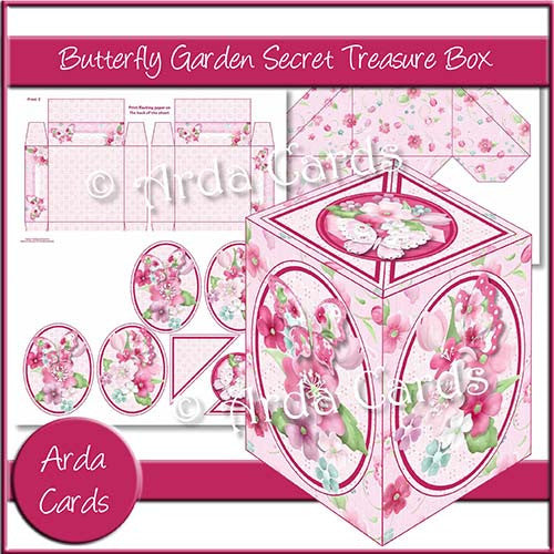 Butterfly Garden Secret Treasure Box - The Printable Craft Shop