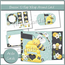Load image into Gallery viewer, Buzzin&#39; D Flap Printable Wrap Around Card - The Printable Craft Shop - 1