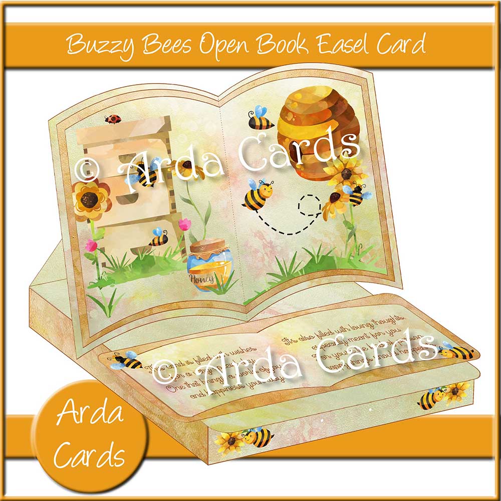 Buzzy Bees Open Book Easel Card With Drawer