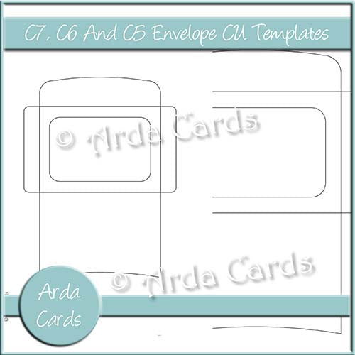 C7, C6 And C5 Envelope CU Templates - The Printable Craft Shop