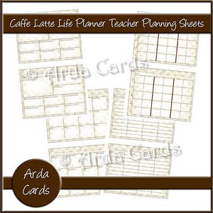 Caffe Latte Life Planner Printable Teacher Planning Sheets - The Printable Craft Shop