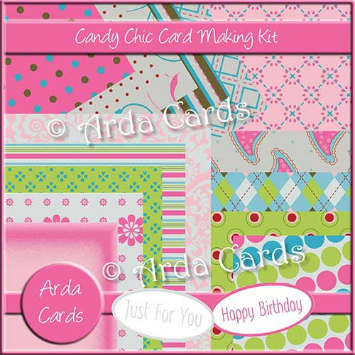 Candy Chic Card Making Kit - The Printable Craft Shop