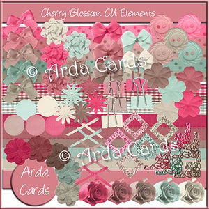 Cherry Blossom CU Elements - The Printable Craft Shop