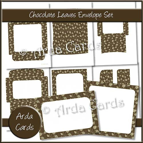 Chocolate Leaves Envelope Set - The Printable Craft Shop