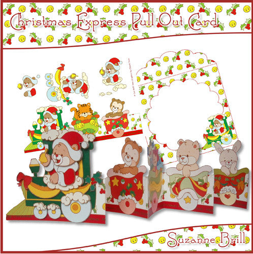 Christmas Express Pull Out Card - The Printable Craft Shop